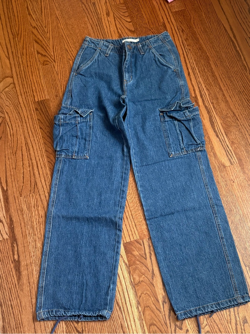 Levi's Blue Straight Leg Cargo Jeans
